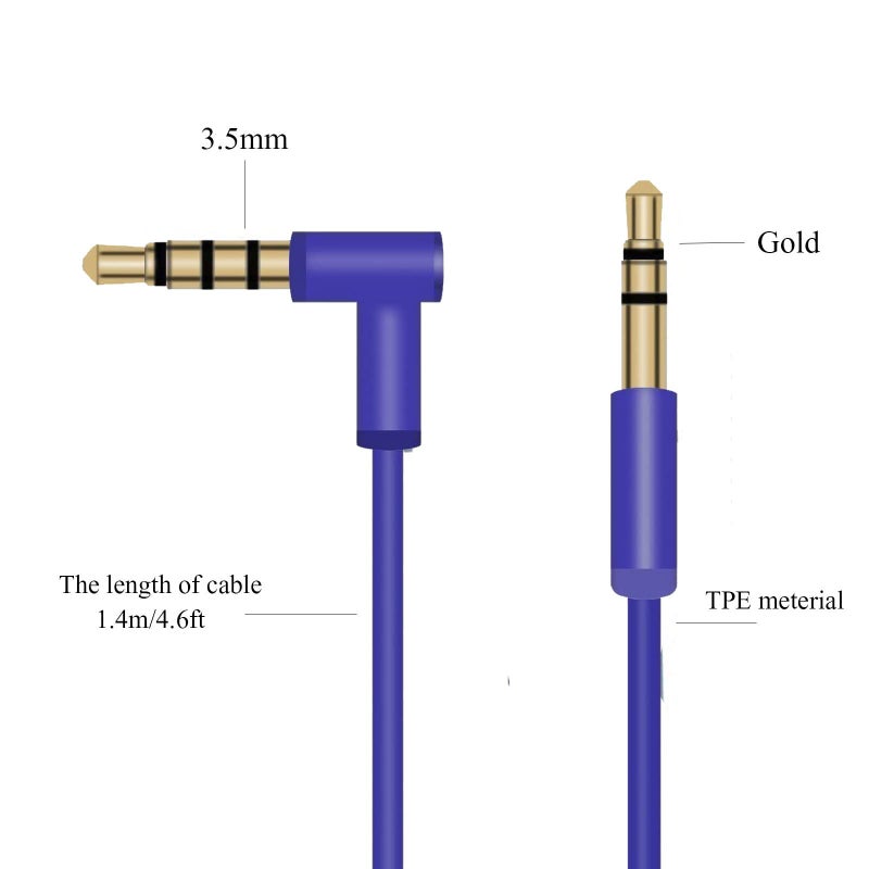 Arzweyk Replacement Audio Cable Cord Wire with in-line Mic and Remote Control Compatible with Beats Solo/Studio/Pro/Detox/Wireless/Mixr/Executive/Pill (Purple) - Image 4